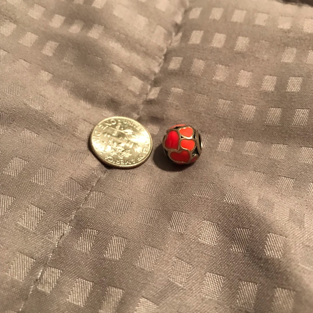 Pandora pink and orange heart charm ❤️